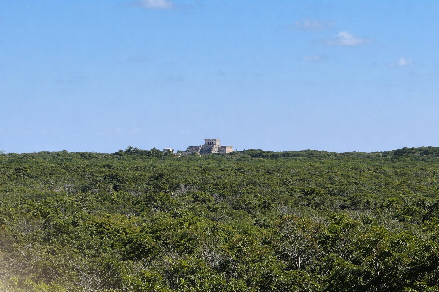Casa OX rooftop view Tulum Archaeological Zone pyramid Parque Nacional del Jaguar